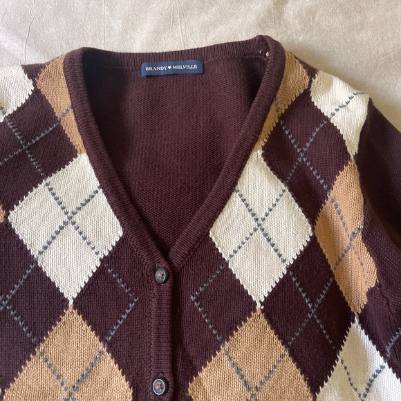 Brandy Melville brown cardigan - Picture 2 of 3